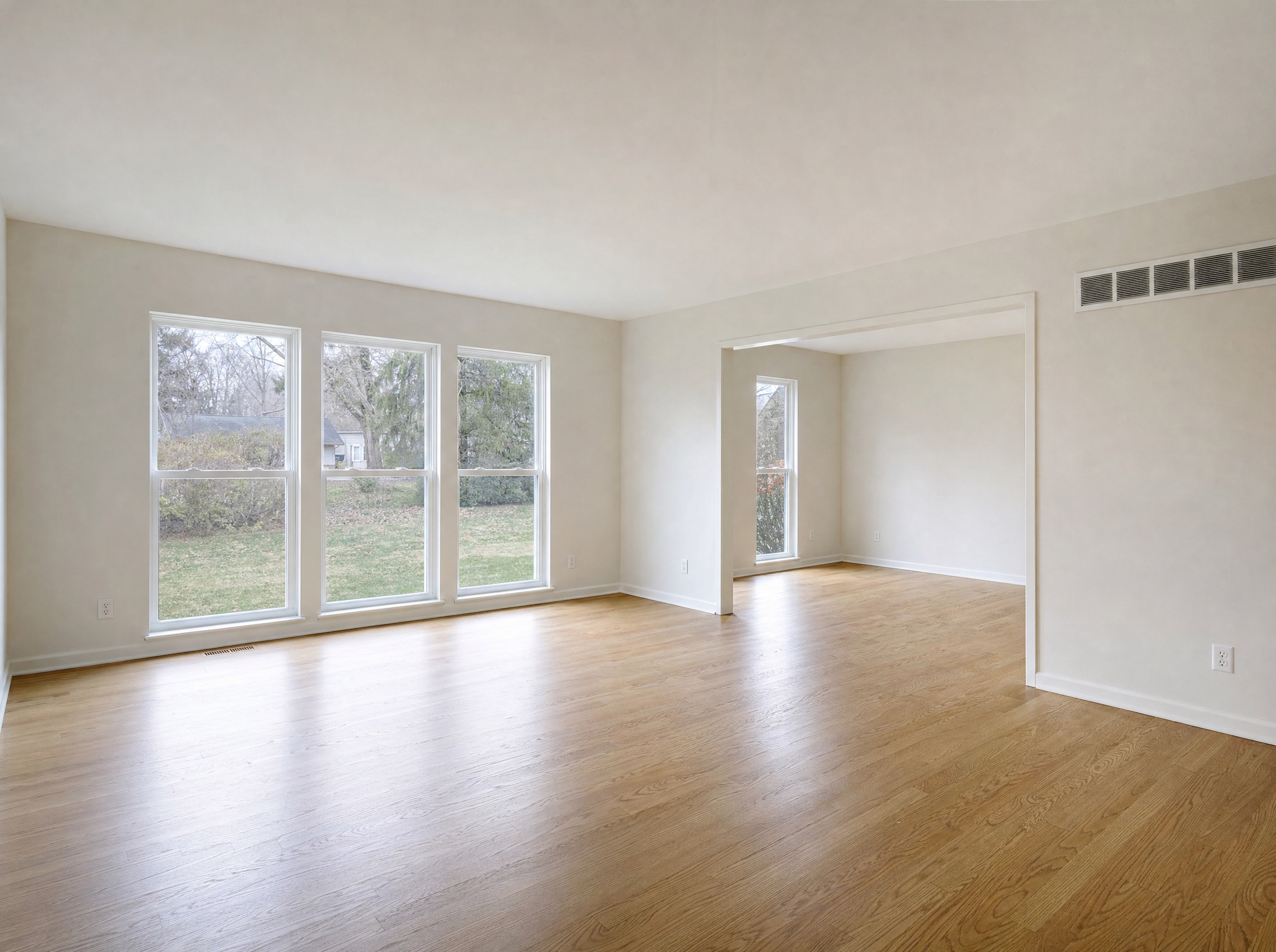 The same room, empty